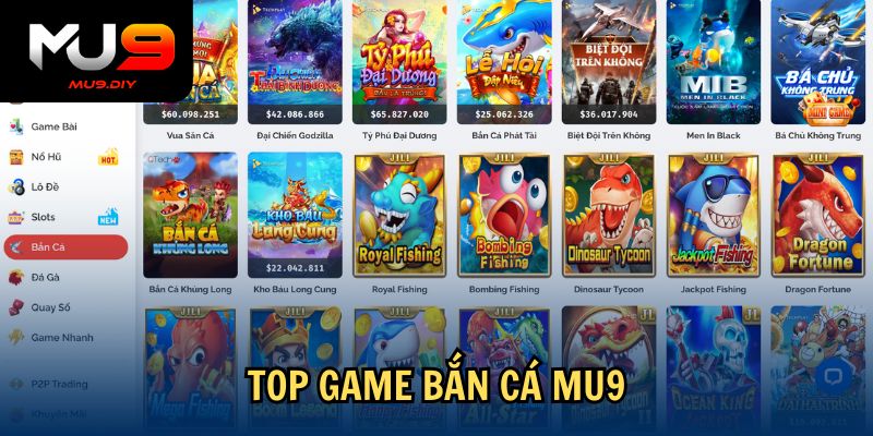 Top game bắn cá Mu9