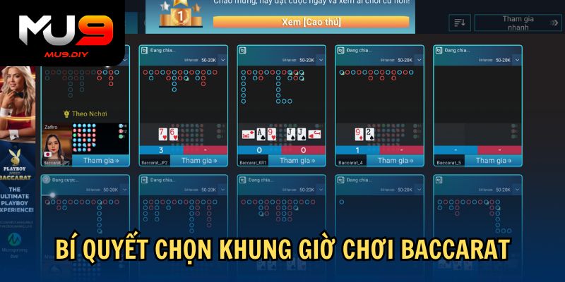 Bí quyết chọn khung giờ chơi Baccarat