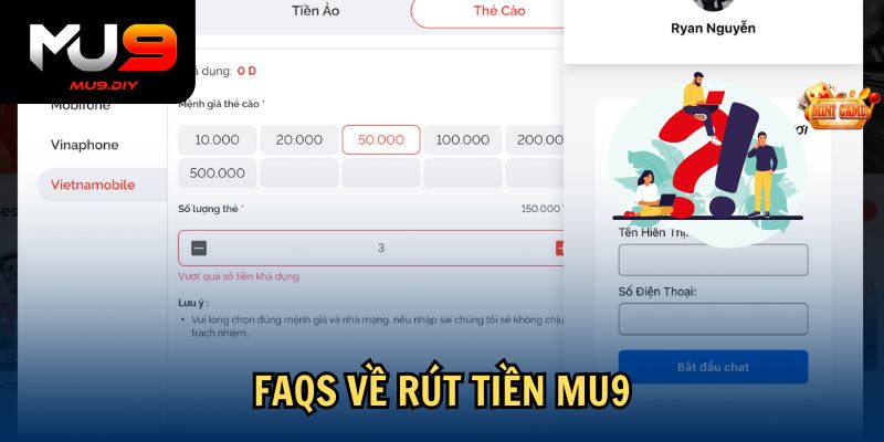FAQs về rút tiền Mu9